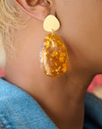 Malika Dangles - Orange,Earrings, Sassy Jones,