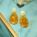 Malika Dangles - Orange,Earrings, Sassy Jones,