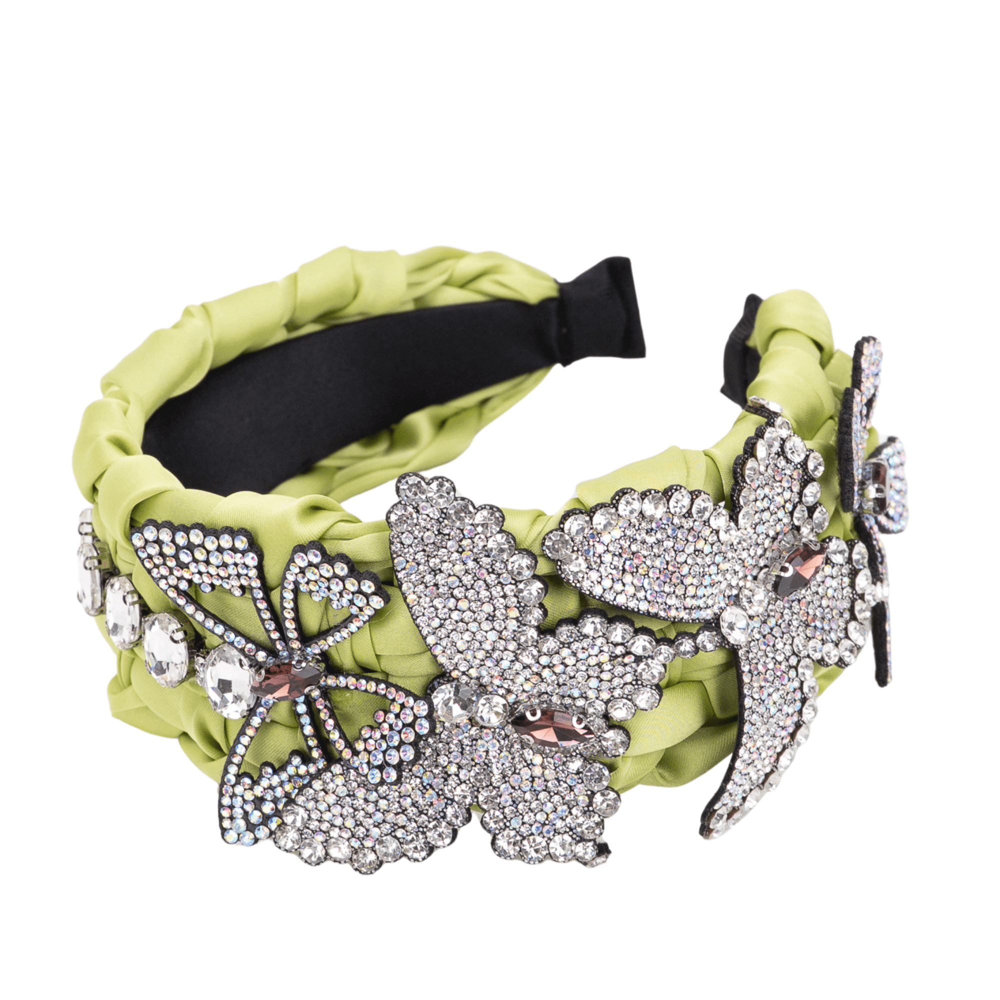 Mariposa Crystal Knot Headband - Lime,Headbands, Sassy Jones,