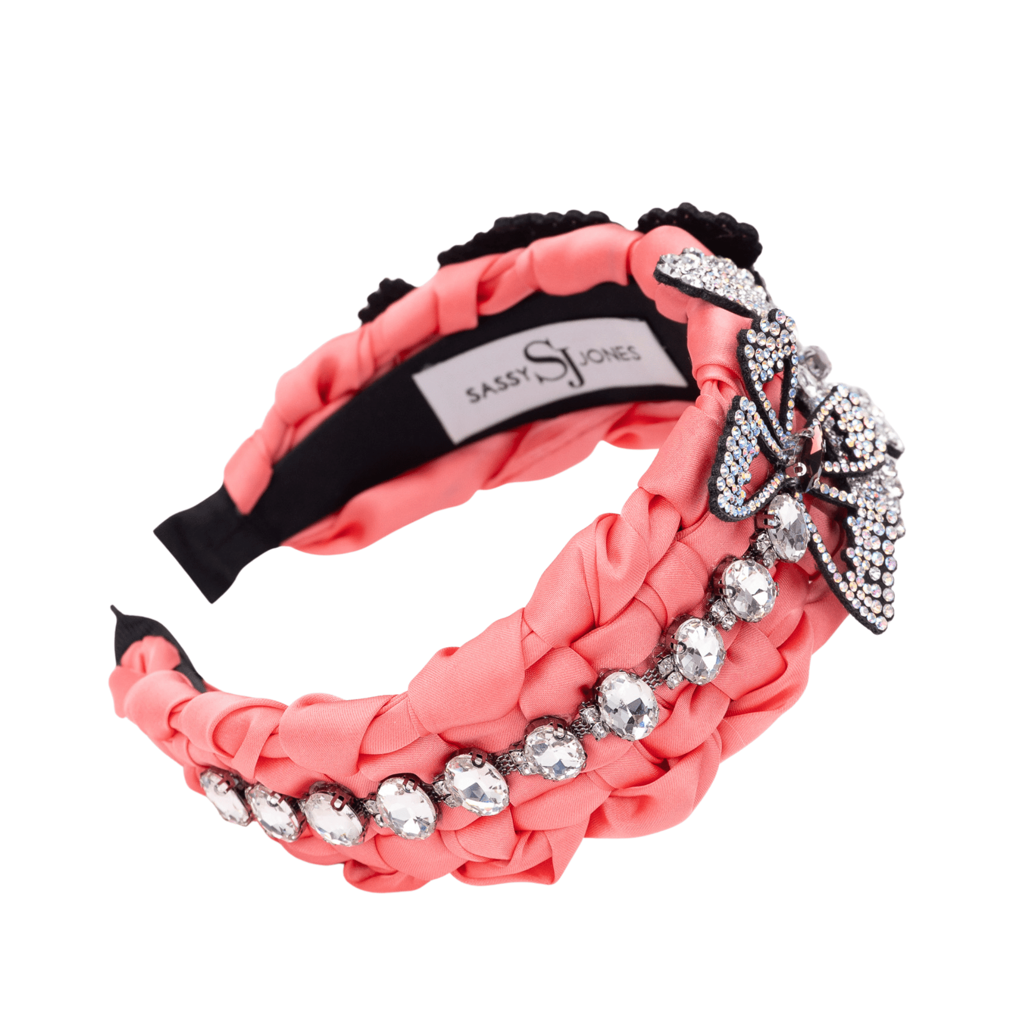 Mariposa Crystal Knot Headband - Pink,Headbands, Sassy Jones,
