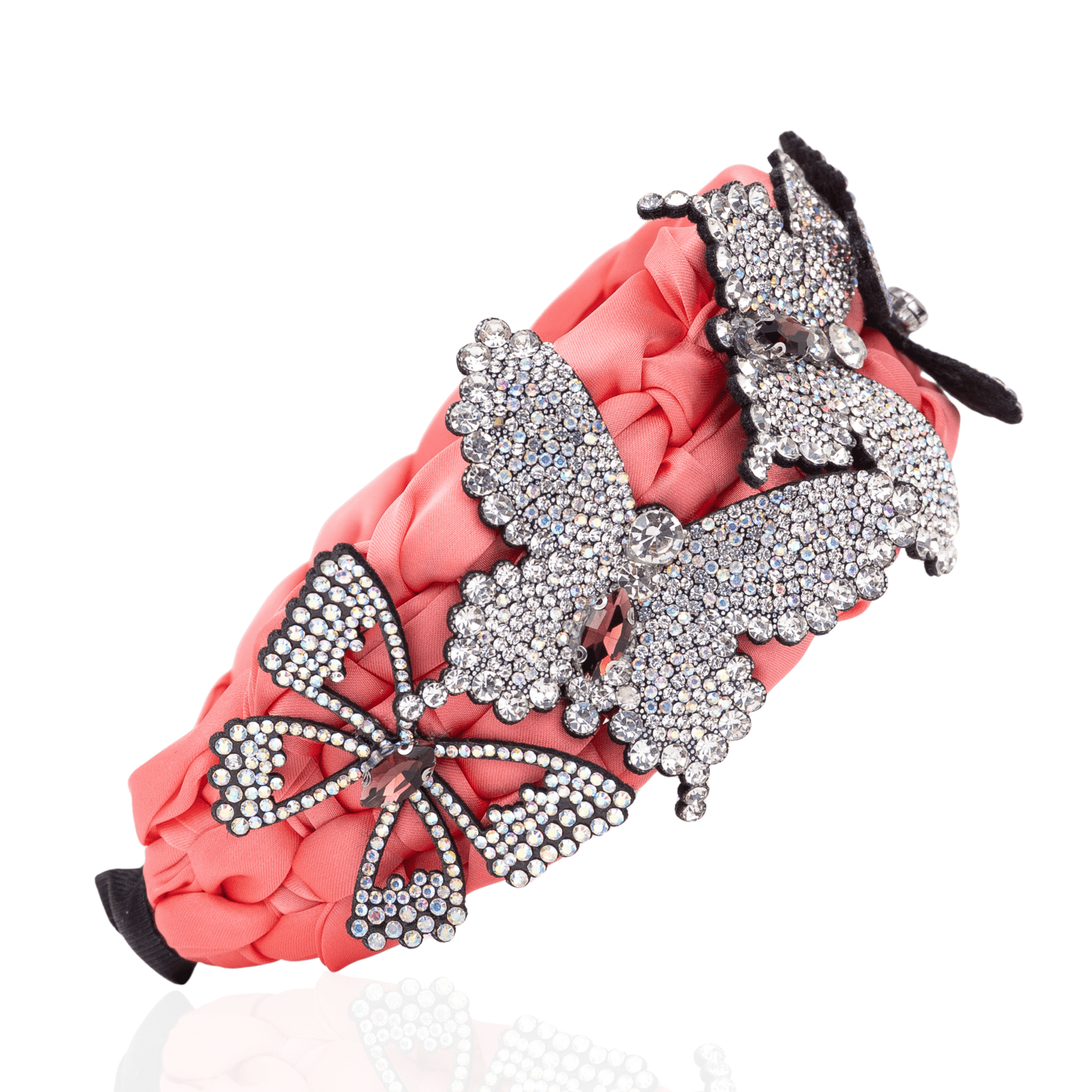 Mariposa Crystal Knot Headband - Pink,Headbands, Sassy Jones,