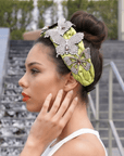 Mariposa Crystal Knot Headband - Yellow,Headbands, Sassy Jones,