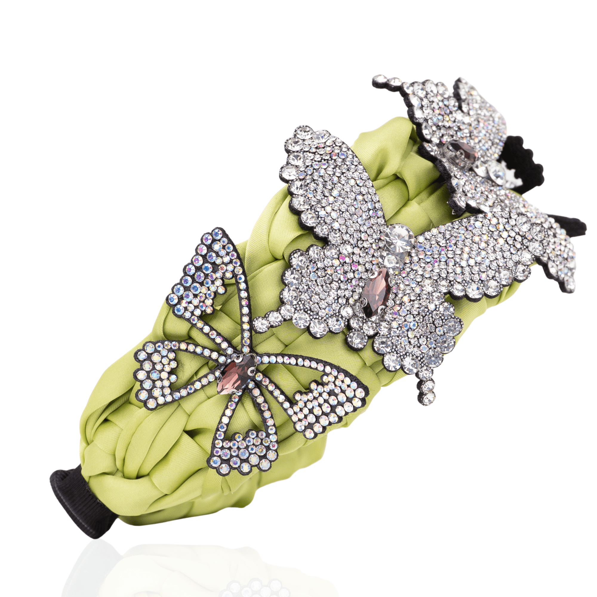Mariposa Crystal Knot Headband - Yellow,Headbands, Sassy Jones,