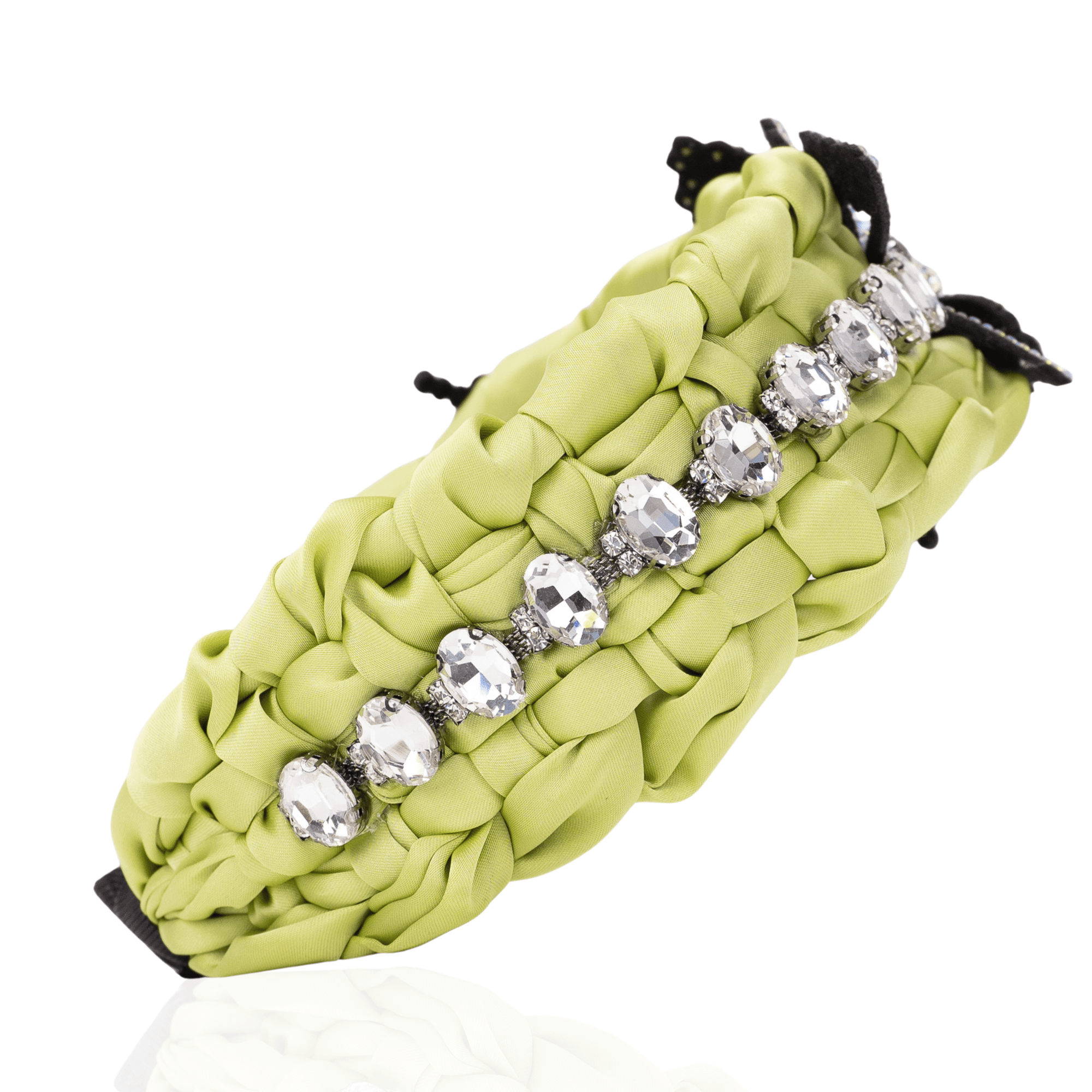 Mariposa Crystal Knot Headband - Yellow,Headbands, Sassy Jones,