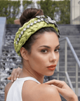 Mariposa Crystal Knot Headband - Yellow,Headbands, Sassy Jones,