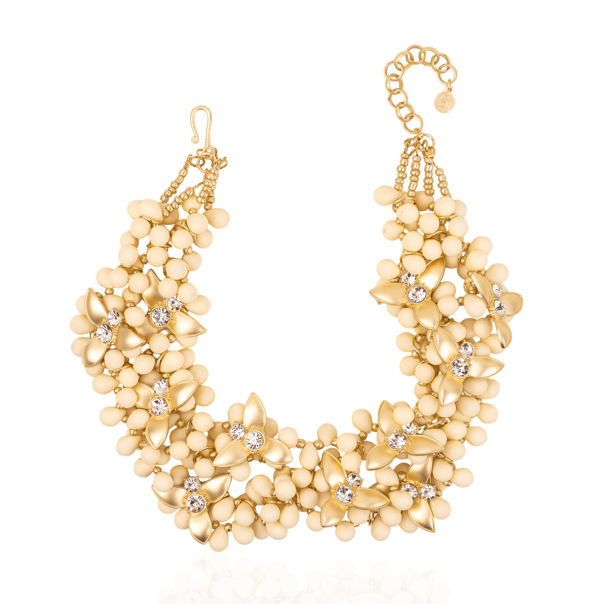 Mischa Honey Sparkle Brooch Bib,Necklaces, Sassy Jones,