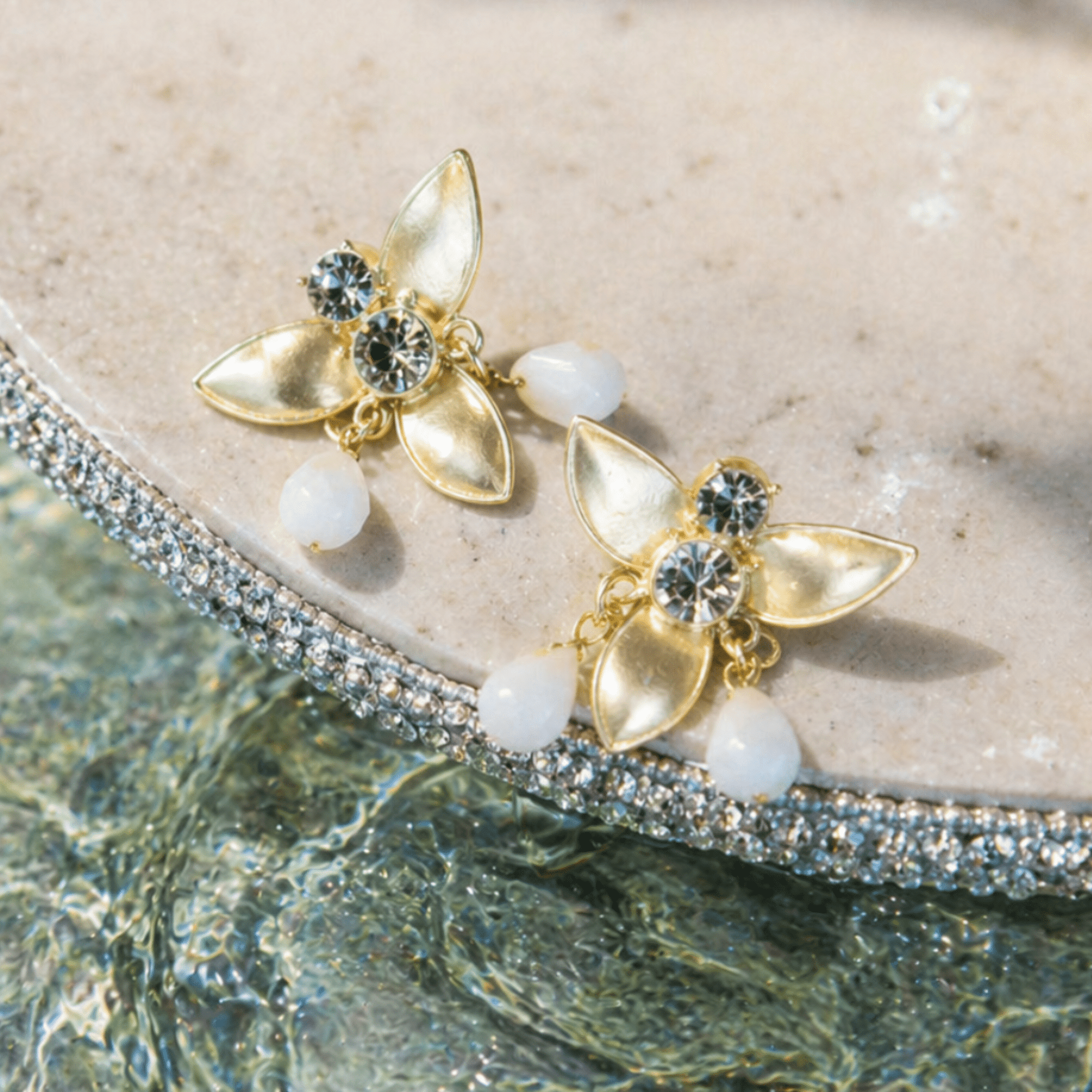 Mischa Honey Sparkle Dangles,Earrings, Sassy Jones,