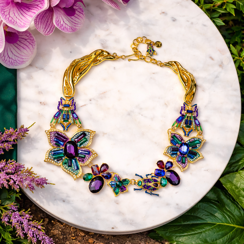 Miss Beasley Crystal Necklace - Amethyst Crystal,Necklaces, Sassy Jones,