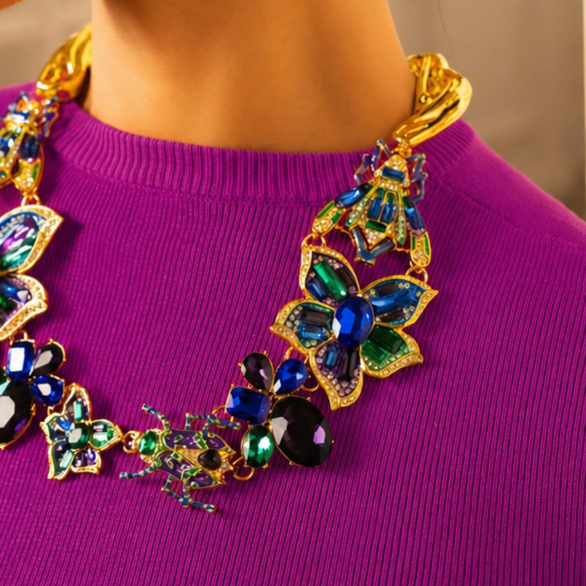 Miss Beasley Crystal Necklace - Amethyst Crystal,Necklaces, Sassy Jones,