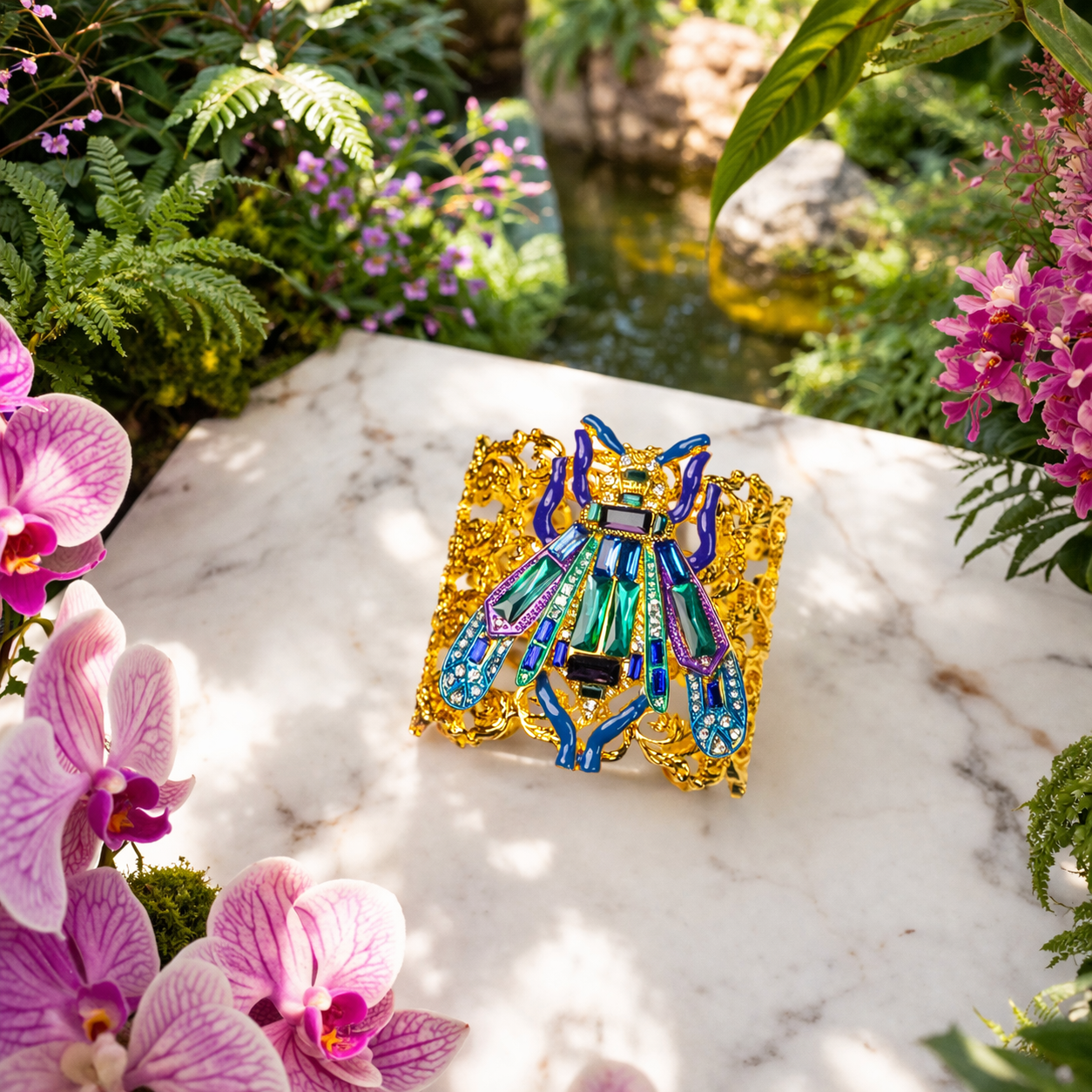 Miss Beasley Cuff - Amethyst Crystal,Bracelets, Sassy Jones,