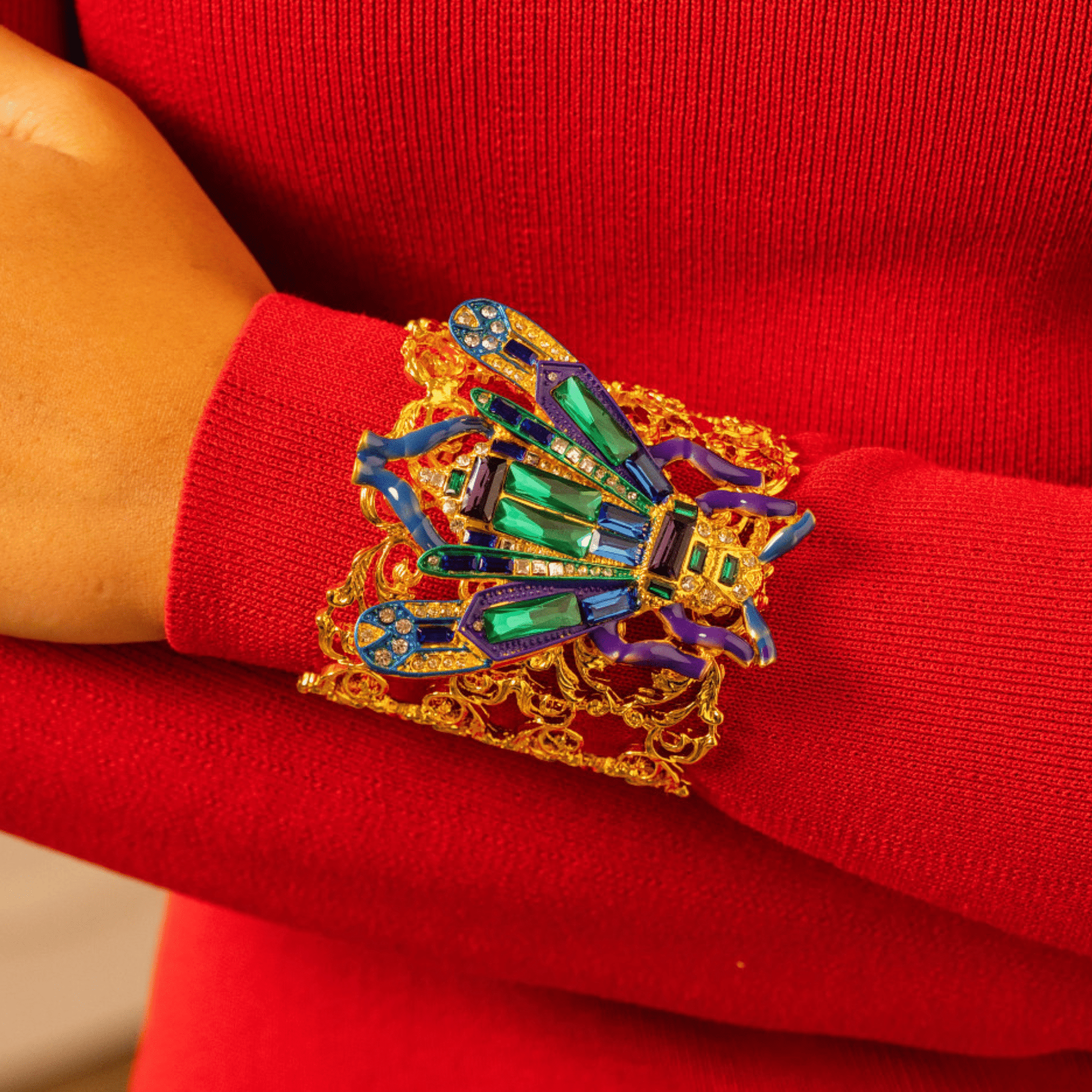 Miss Beasley Cuff - Amethyst Crystal,Bracelets, Sassy Jones,