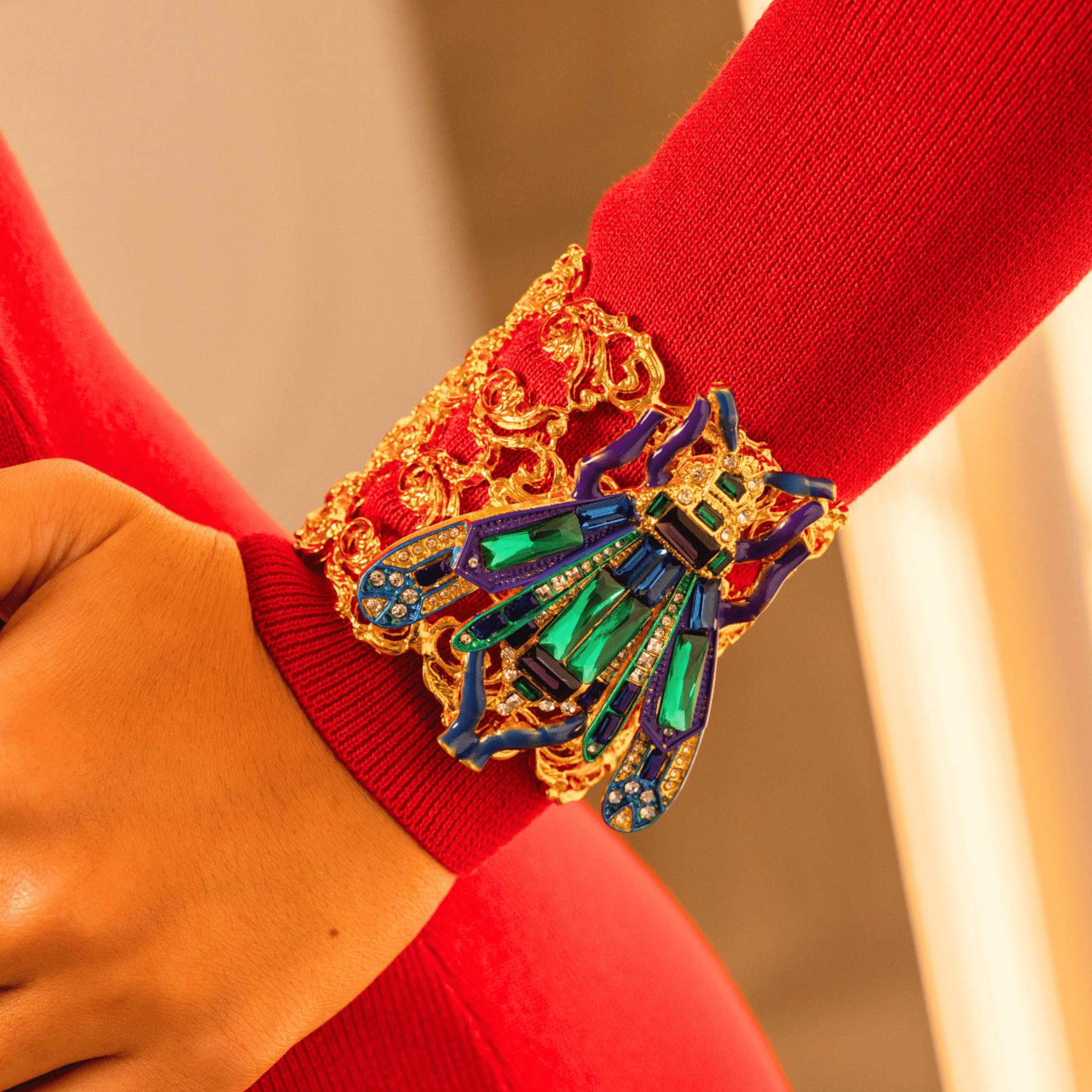 Miss Beasley Cuff - Amethyst Crystal,Bracelets, Sassy Jones,