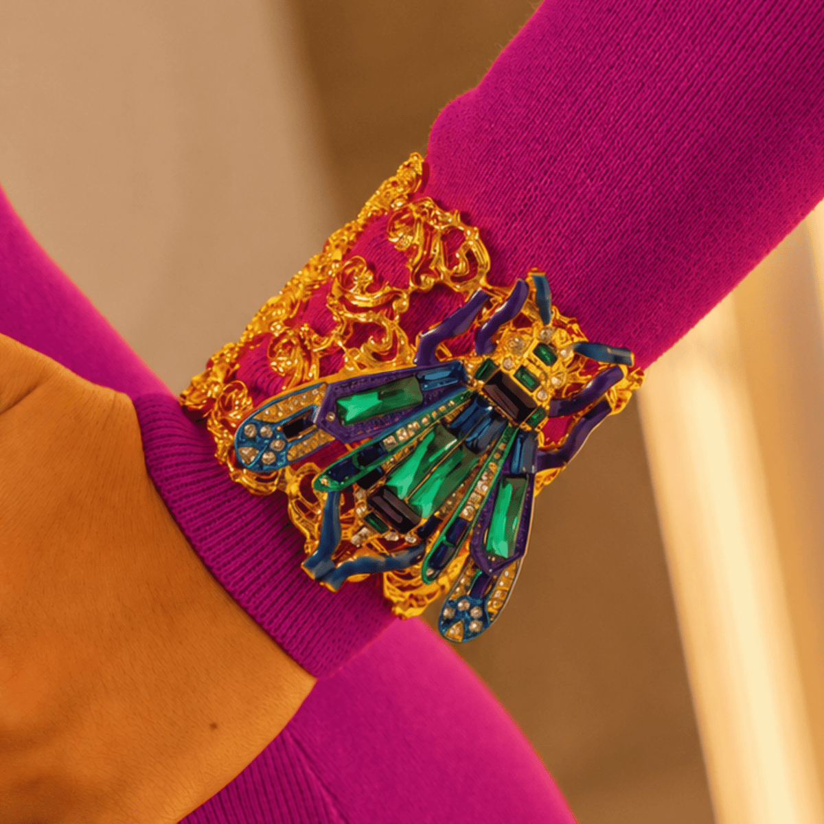 Miss Beasley Cuff Amethyst Crystal