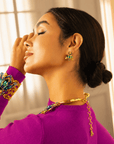 Miss Beasley Statement Earrings - Amethyst Crystal,Earrings, Sassy Jones,