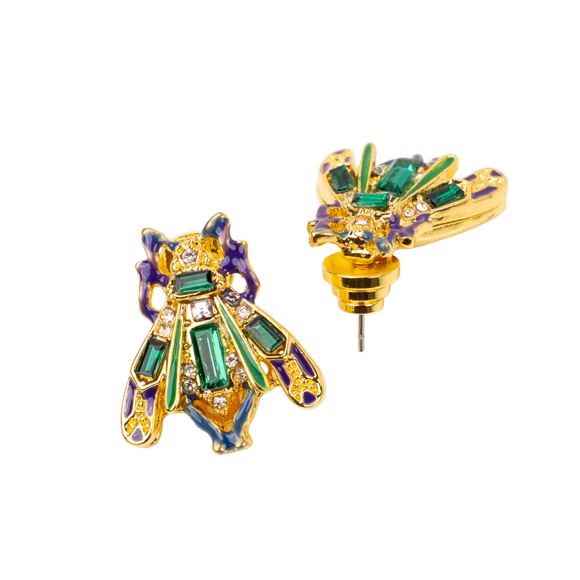 Miss Beasley Statement Earrings - Amethyst Crystal,Earrings, Sassy Jones,