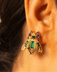 Miss Beasley Statement Earrings - Amethyst Crystal,Earrings, Sassy Jones,