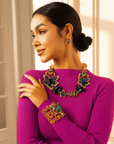 Miss Beasley Statement Earrings - Amethyst Crystal,Earrings, Sassy Jones,