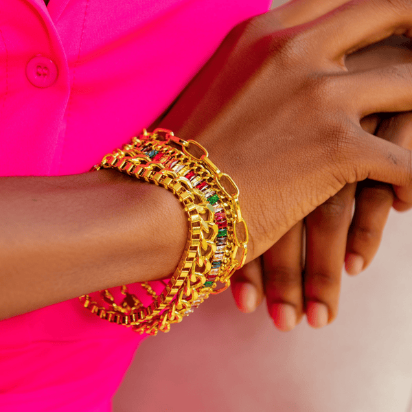 Miss Youniverse Chain Bracelet - 18k Gold | Sassy Jones
