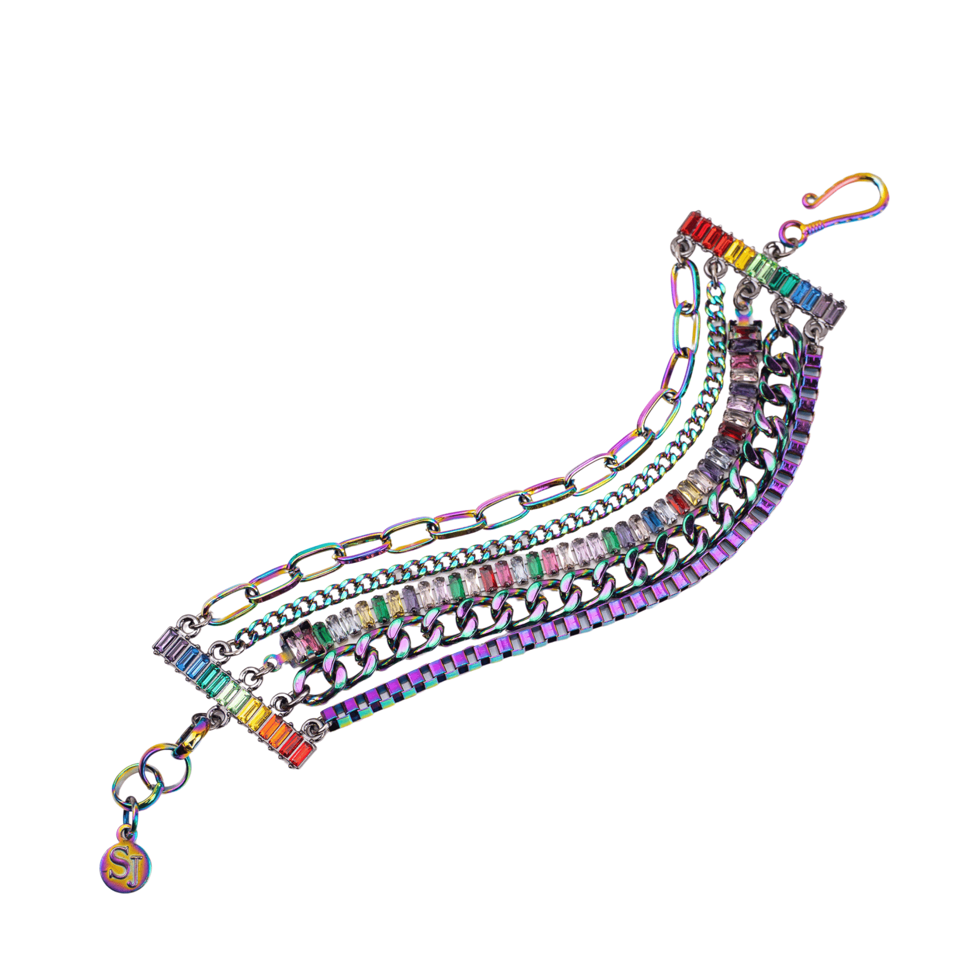 Miss Youniverse Bracelet - Rainbow Rhodium,Bracelets, Sassy Jones,