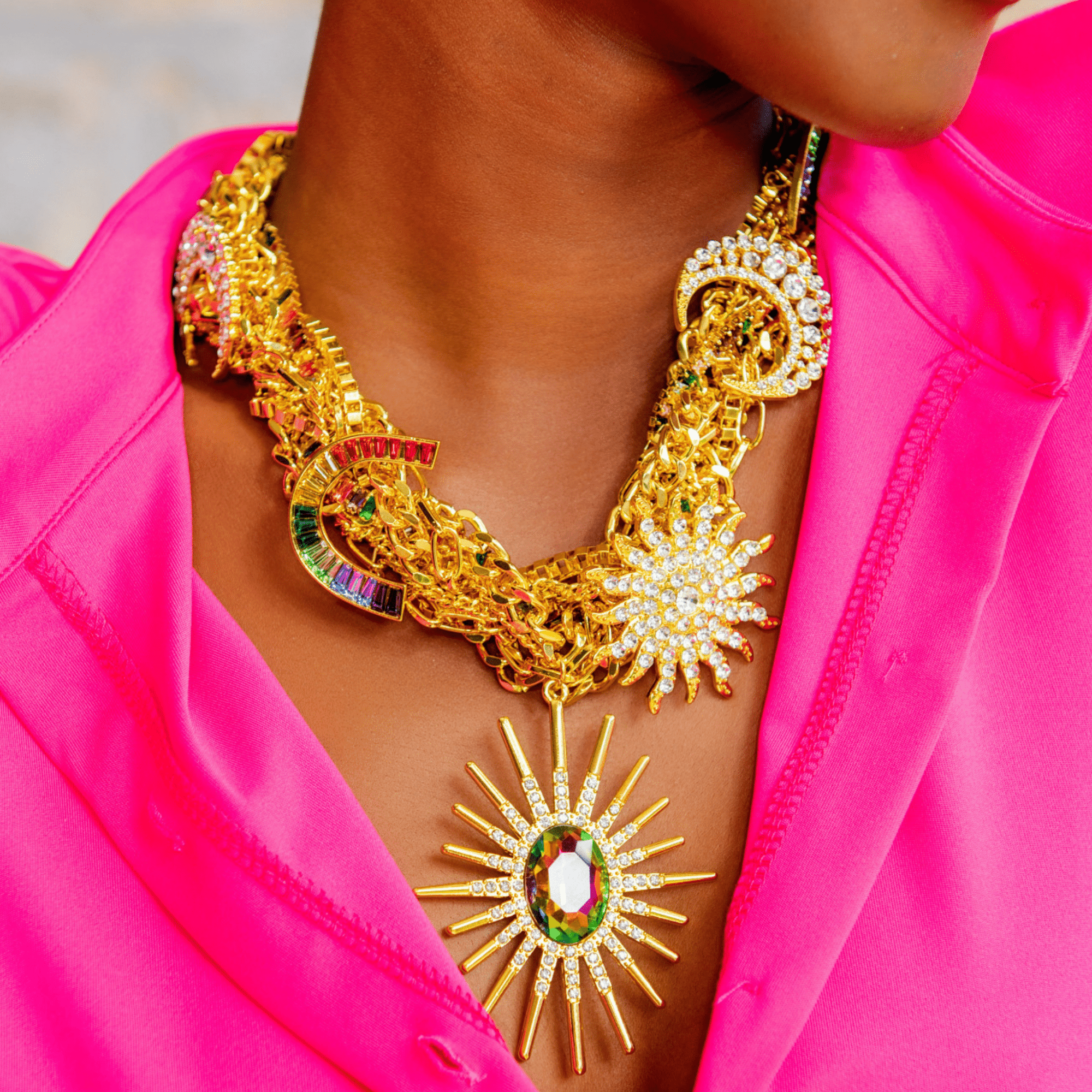 Miss Youniverse Chain - Gold,Necklaces, Sassy Jones,