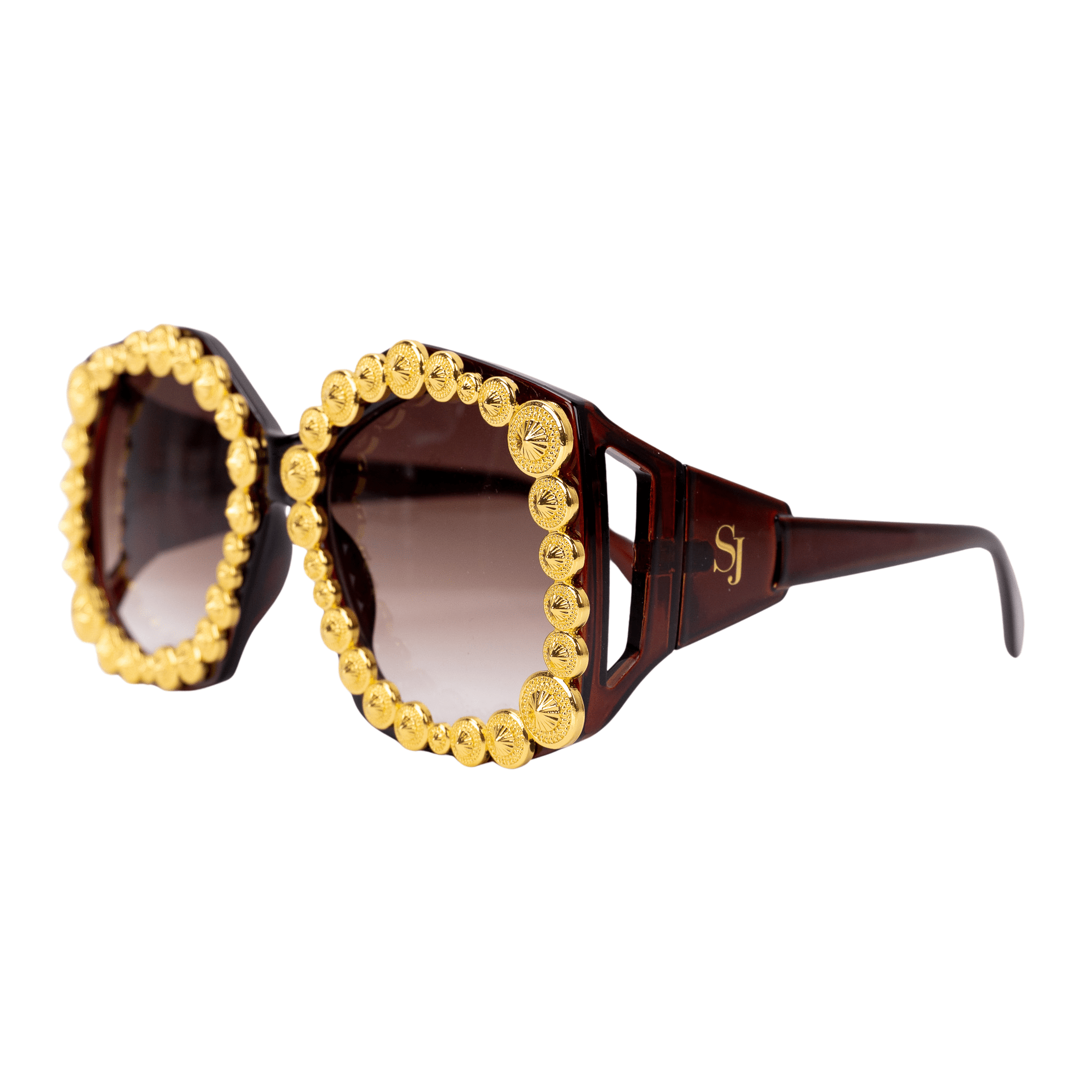 Monroe Gold Studded Sunglasses,Glasses, Sassy Jones,
