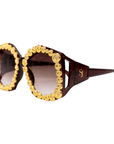 Monroe Gold Studded Sunglasses,Glasses, Sassy Jones,