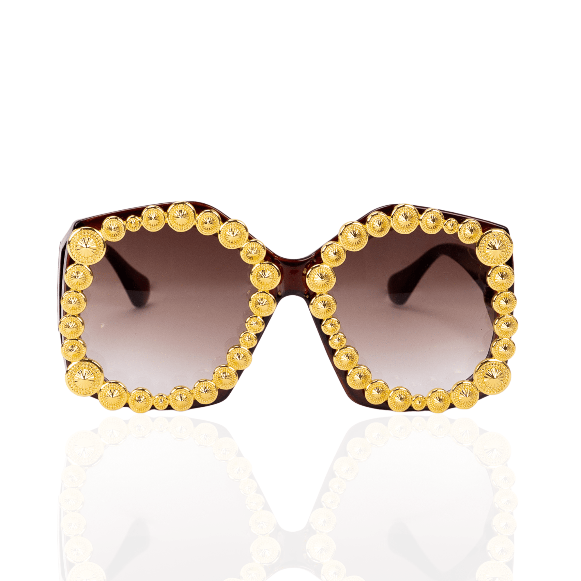 Monroe Gold Studded Sunglasses,Glasses, Sassy Jones,