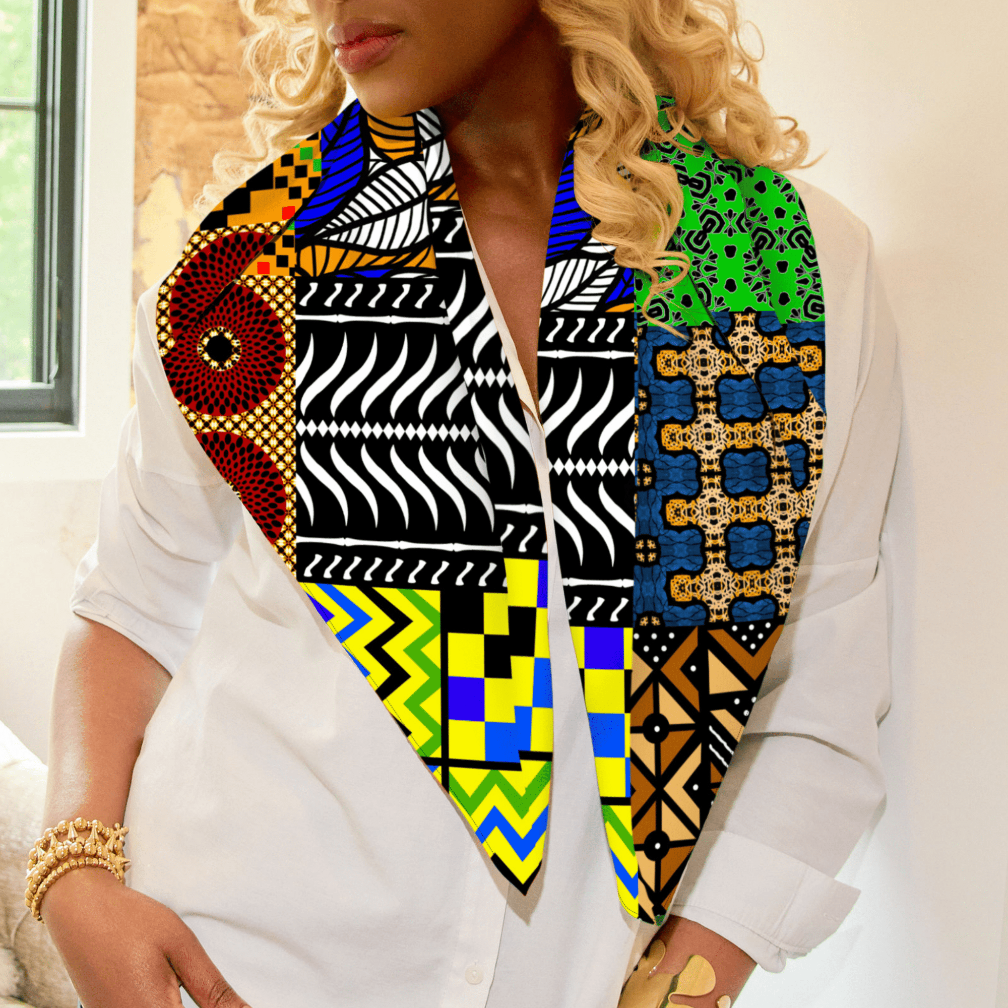 Nairobi Luxe Scarf 33" x 33",Scarves, Sassy Jones,