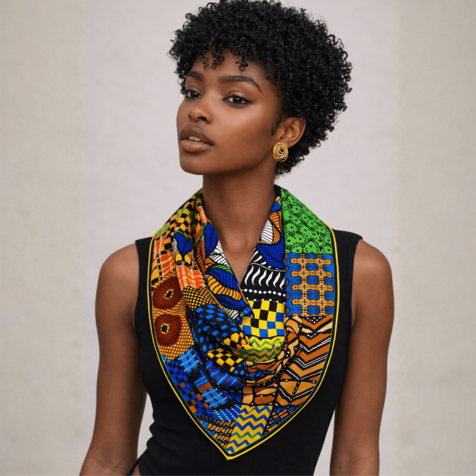 Nairobi Luxe Scarf 33" x 33",Scarves, Sassy Jones,