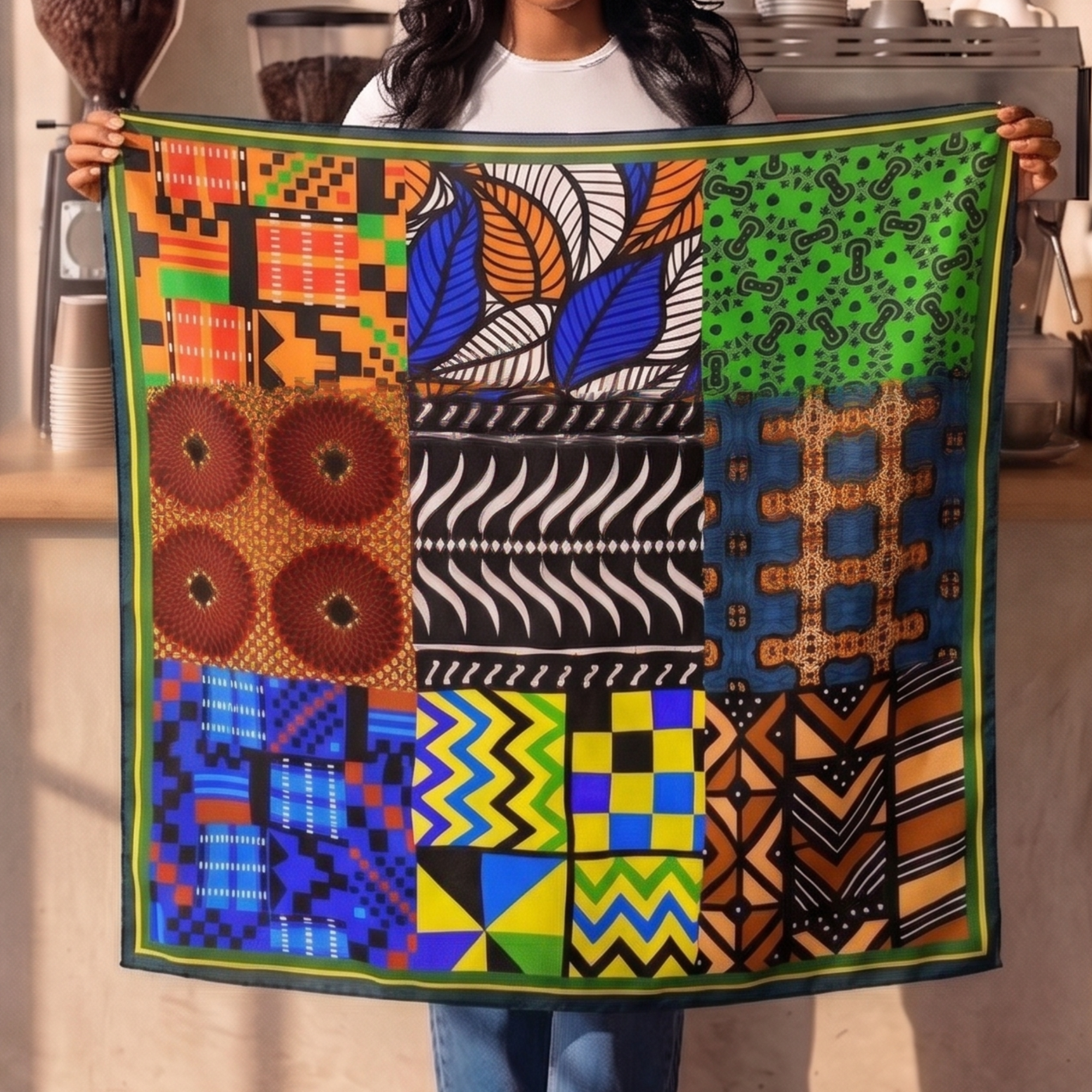 Nairobi Luxe Scarf 33" x 33",Scarves, Sassy Jones,