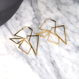 Nyah 14k 3D Hoops