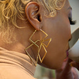 Nyah 14k 3D Hoops