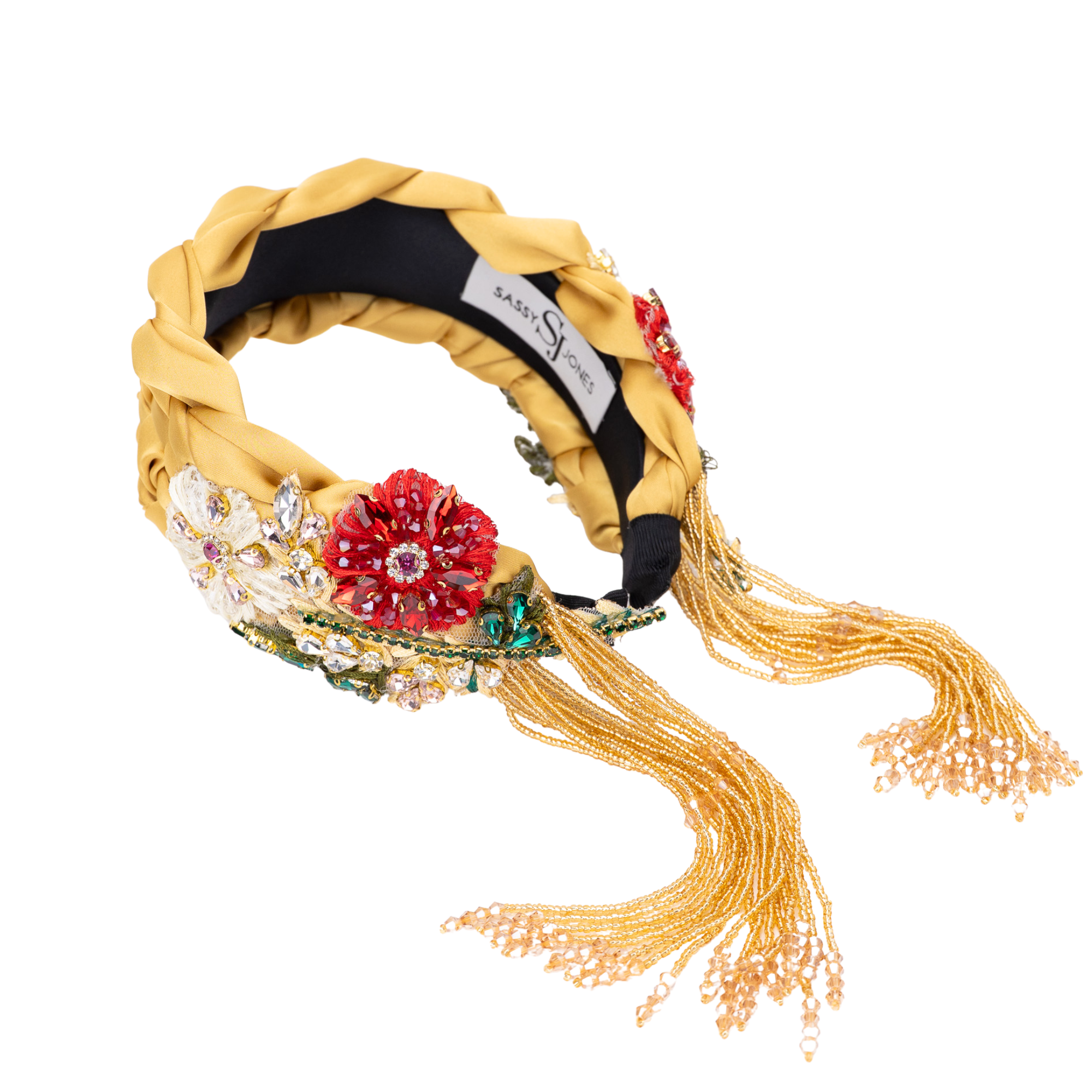 Ophelia Woven Headband - Mustard,Headbands, Sassy Jones,