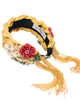 Ophelia Woven Headband - Mustard,Headbands, Sassy Jones,