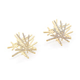 Origami Statement Earrings - Soft Gold