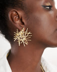 Origami Oversized Earrings - Soft Gold