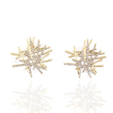 Origami Statement Earrings - Soft Gold