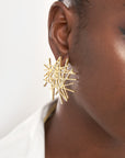 Origami Oversized Earrings - Soft Gold