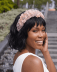 Paige Fleur Majesty Headband - Blush,Headbands, Sassy Jones,