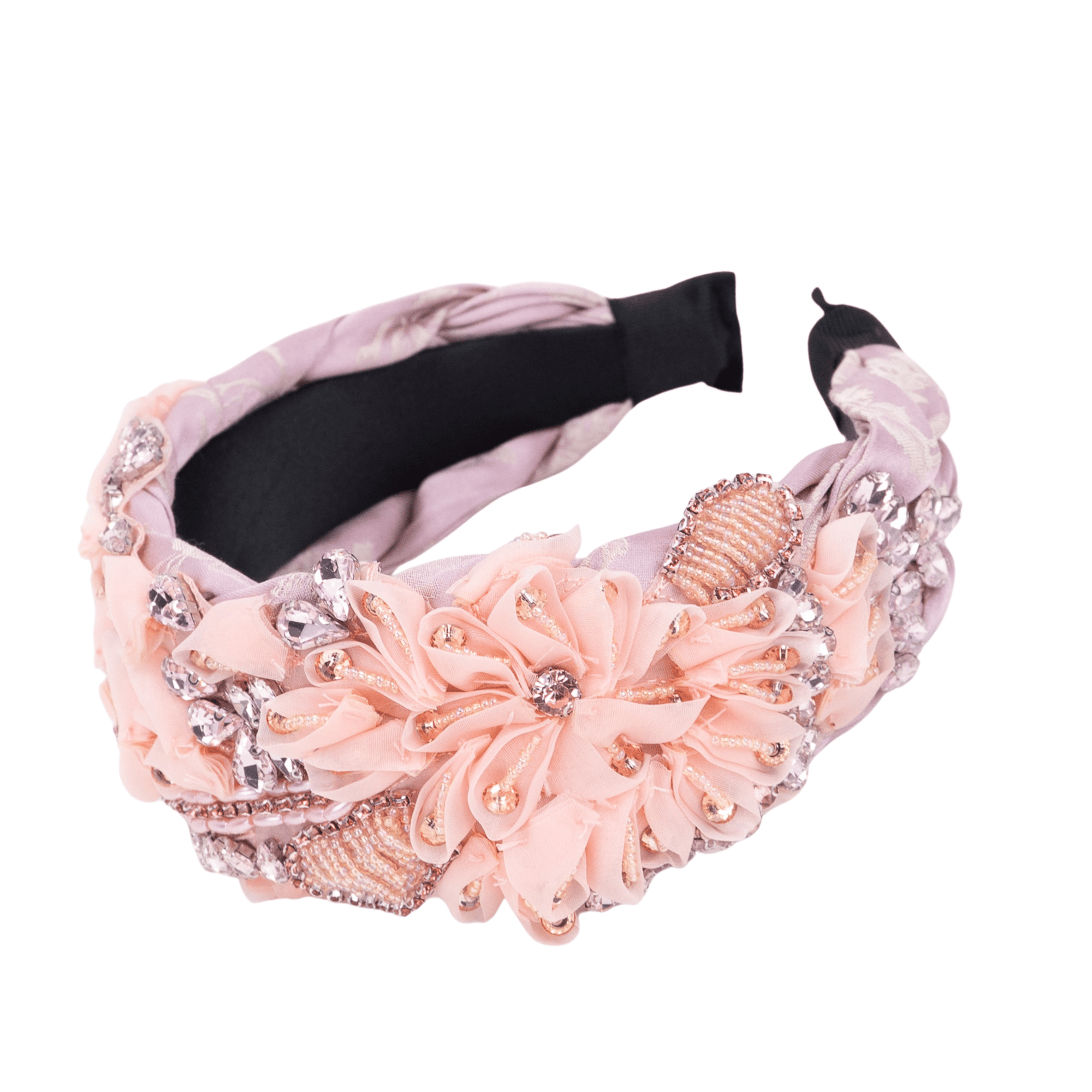 Paige Fleur Majesty Headband - Blush,Headbands, Sassy Jones,