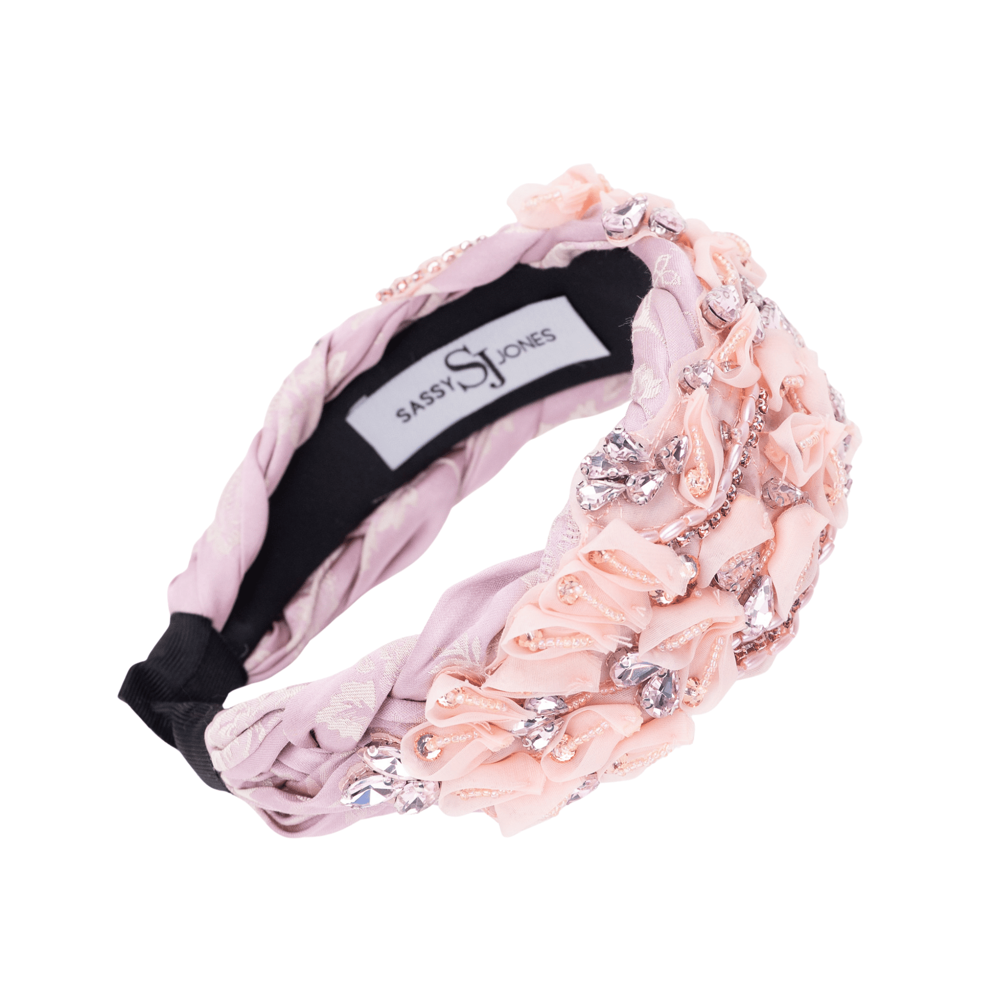 Paige Fleur Majesty Headband - Blush,Headbands, Sassy Jones,