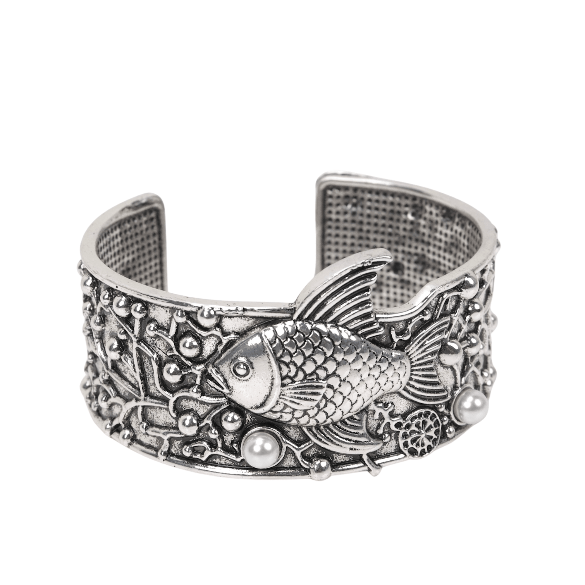 Paloma Silver Adjustable Angel Fish Cuff,Bracelets, Sassy Jones,