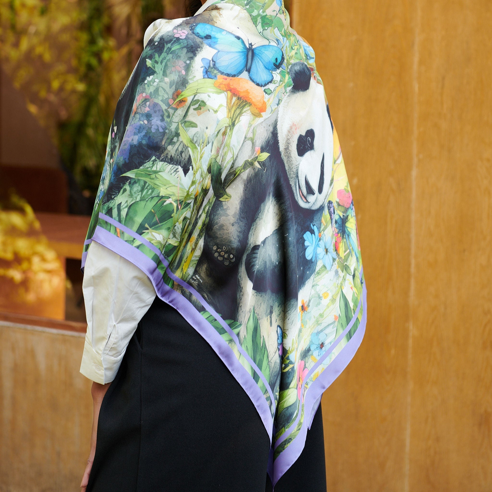 Panda Paradise Luxe Scarf,Scarves, Sassy Jones,