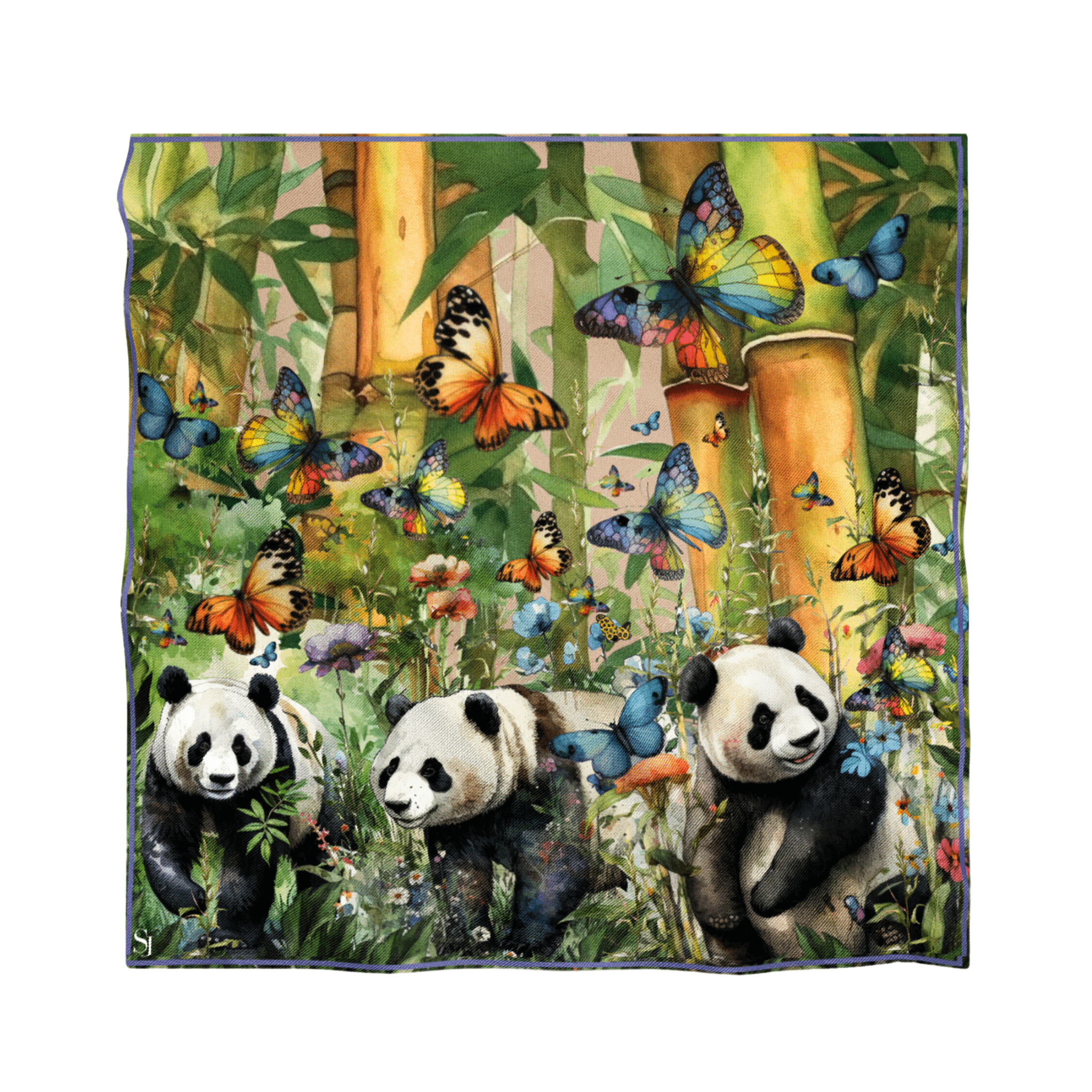 Panda Paradise Luxe Scarf,Scarves, Sassy Jones,