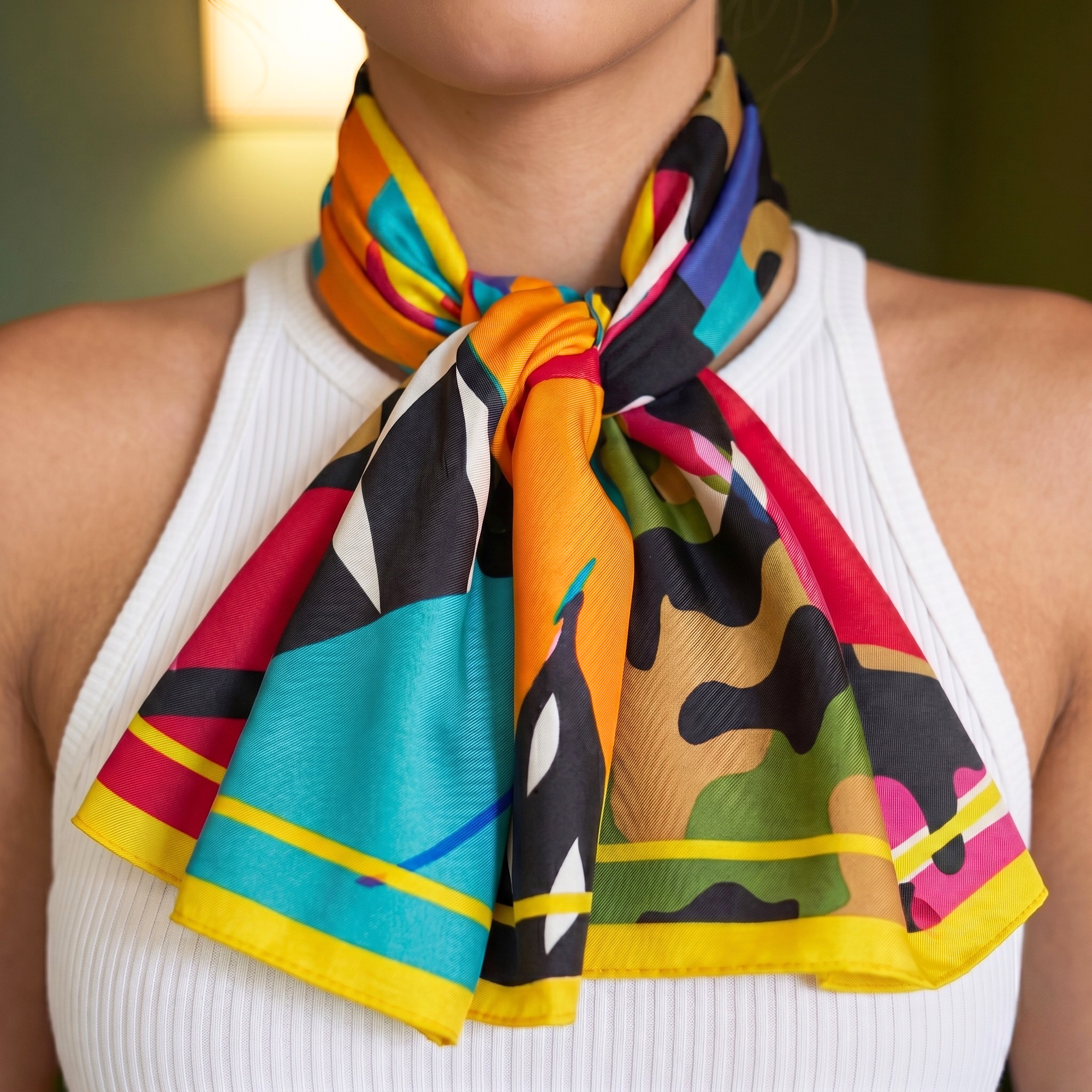 Poppi Luxe Scarf 33"x33",Scarves, Sassy Jones,