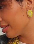 Caliope Sparkling Studs - Yellow