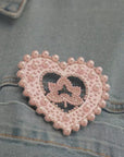 Ivey Dream Heart Brooch - Pink Pearl On Pink