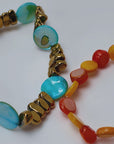 Zuma Multicolor & Gold Shell 5 Piece Stretch Bracelet Stack