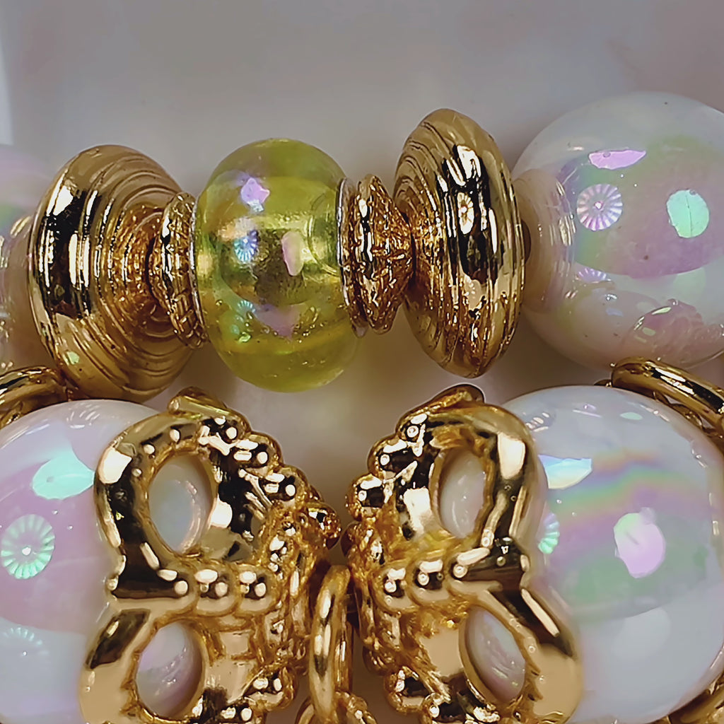 Kalani Pearl Charm 3pc Stretch Bracelet Stack,Bracelets, Sassy Jones,