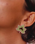 Ivey Dream Studs - Pink Pearl/Green